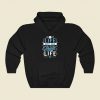 Life Hitchhikers Quote Typography Sci Fi Dont Panic Funny Graphic Hoodie