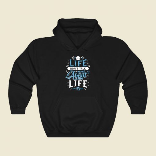 Life Hitchhikers Quotetypography Sci Fi Dont Panic Funny Graphic Hoodie