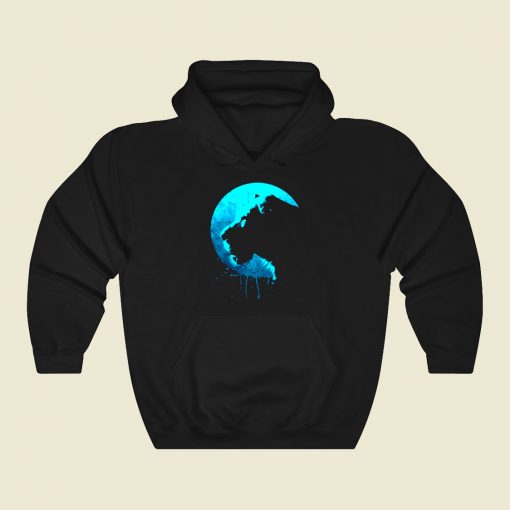 Lion Blue Circle Funny Graphic Hoodie