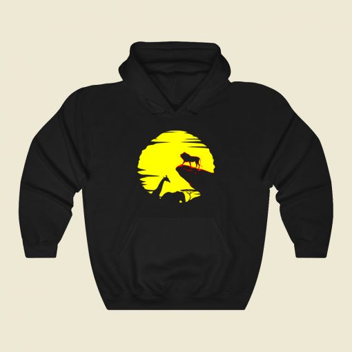 Lion Sun Funny Graphic Hoodie