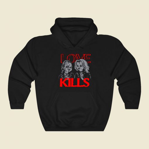 Love Kills Funny Graphic Hoodie