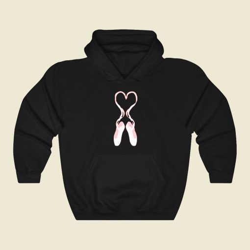 Lovely Heart Pink Ballet Slippers Funny Graphic Hoodie