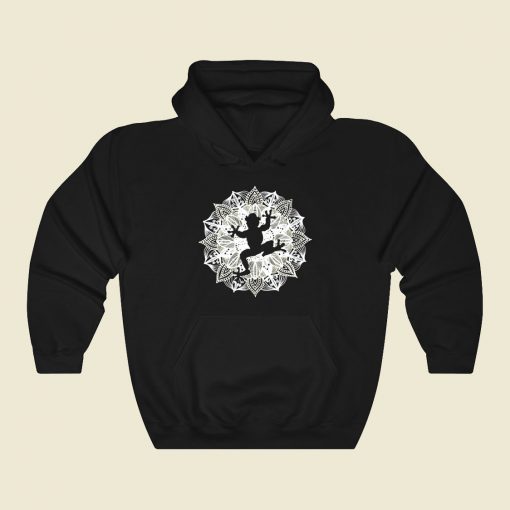 Mandala Circle Little Frog Funny Graphic Hoodie