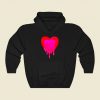 Melting Magenta Painted Heart Funny Graphic Hoodie