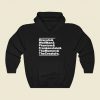 Monster List Funny Graphic Hoodie