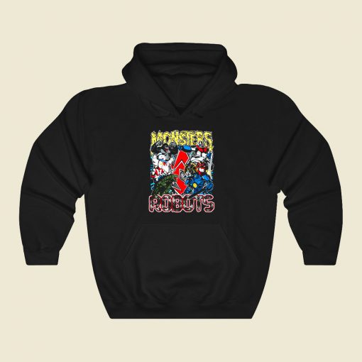 Monsters Vs Robots Funny Graphic Hoodie