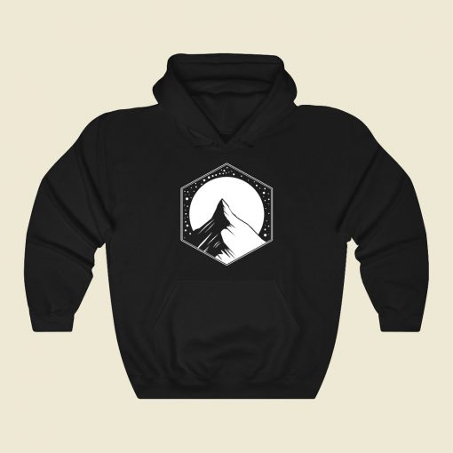 Mountains Here Funny Graphic Hoodie