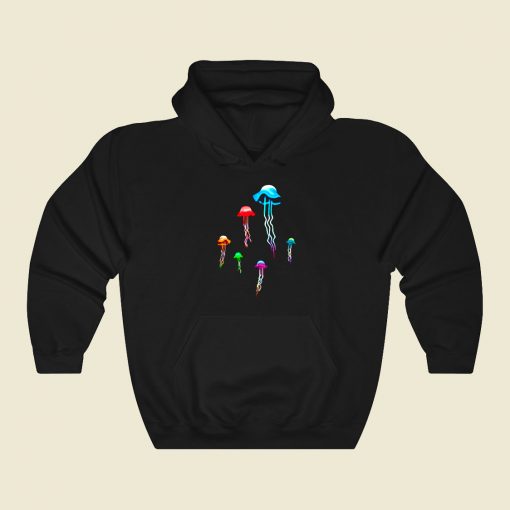 Neon Jellyfish Funny Graphic Hoodie