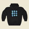 Nine Blue Skulls Funny Graphic Hoodie