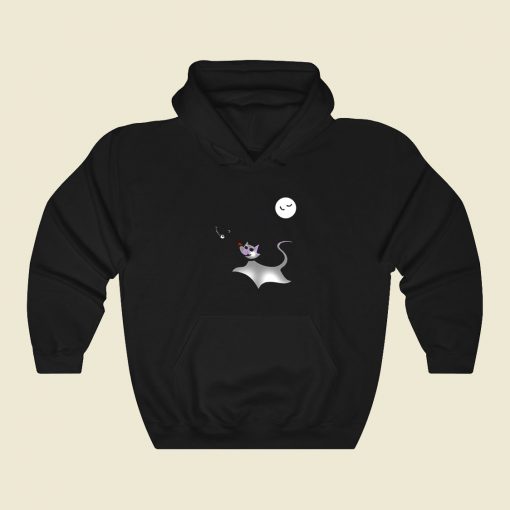 One The Ghost Cat Funny Graphic Hoodie