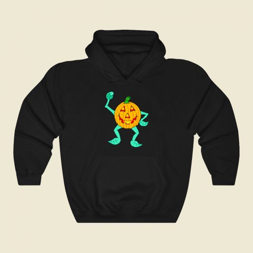 Orange Happy Jack O Lantern Funny Graphic Hoodie