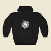 Orchid Lineart White Funny Graphic Hoodie