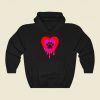 Pawprint Melting In Heart Funny Graphic Hoodie