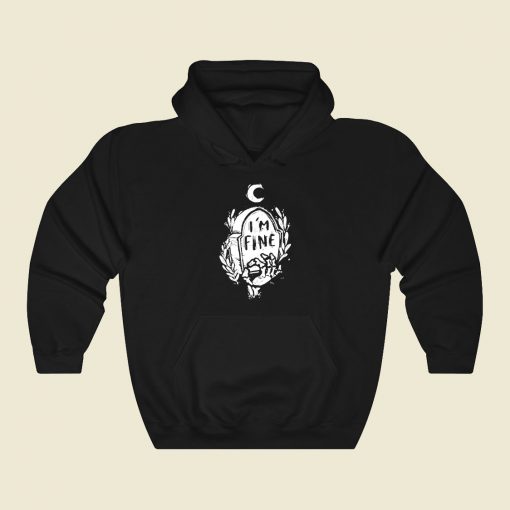 Perfectly Fine Funny Graphic Hoodie