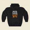 Pits Tits And Naughty Bits Funny Graphic Hoodie