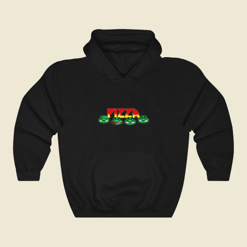 Pizza Lovin Dudes Funny Graphic Hoodie