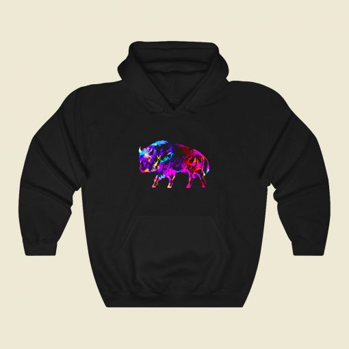 Rainbow Buffalo Funny Graphic Hoodie