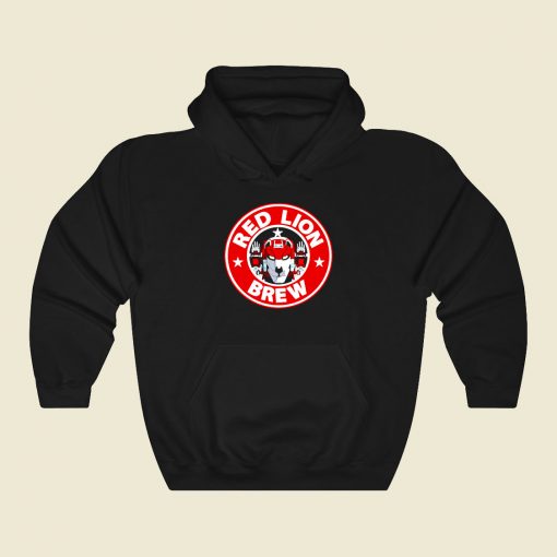 Red Lion Brew Funny Graphic Hoodie