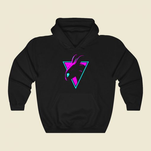 Retro Dragon Fury Funny Graphic Hoodie