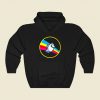 Retro Space Flying Funny Graphic Hoodie