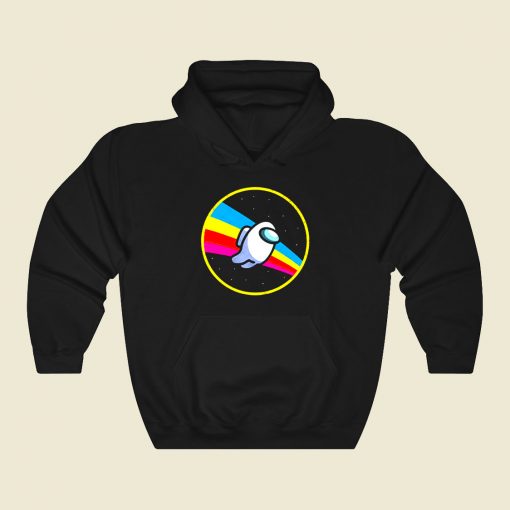 Retro Space Flying Funny Graphic Hoodie