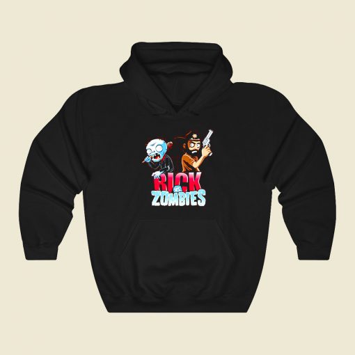 Rick Vs Zombies Funny Graphic Hoodie