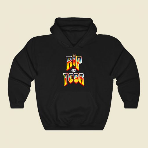 Rip And Tear V2 Funny Graphic Hoodie