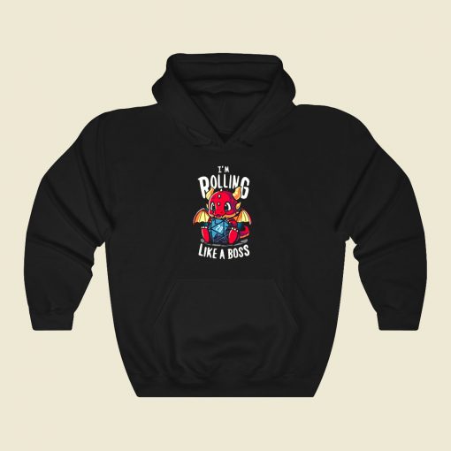 Rolling Like A Boss Funny Graphic Hoodie