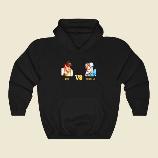 Ryu Vs Chunli Fight Funny Graphic Hoodie