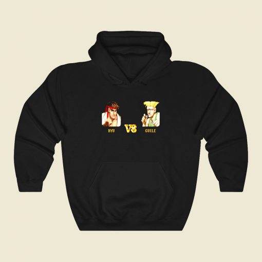 Ryu Vs Guile Fight Funny Graphic Hoodie