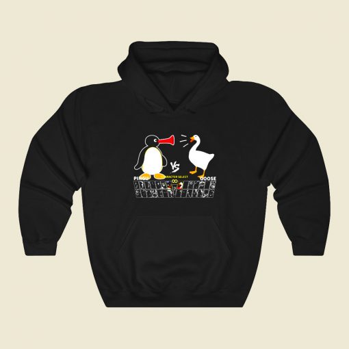 Select Penguin Vs Goose Funny Graphic Hoodie