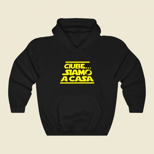 Siamo A Casa Funny Graphic Hoodie