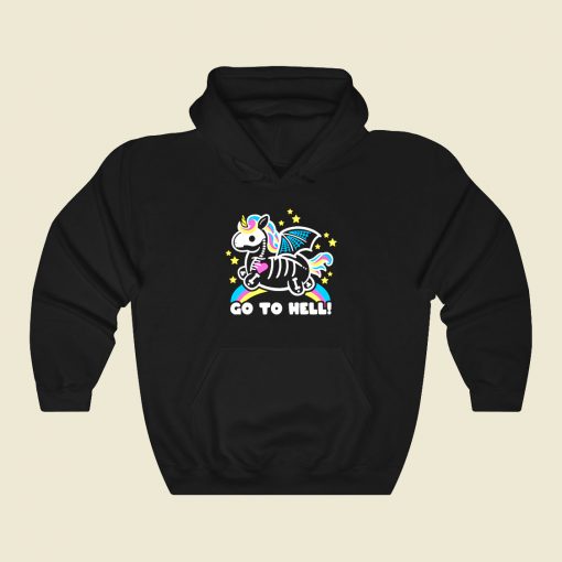 Skeleton Unicorn Funny Graphic Hoodie