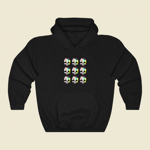 Skulls Colors Funny Graphic Hoodie