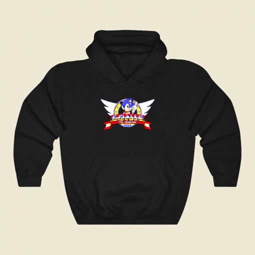 Sonic Title Screen Funny Graphic Hoodie