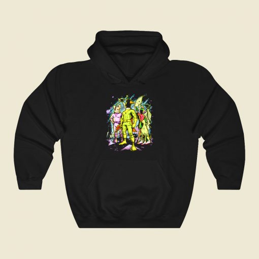 Space Duck Pulp Funny Graphic Hoodie