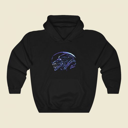 Space Nightmare Horror Purple Funny Graphic Hoodie