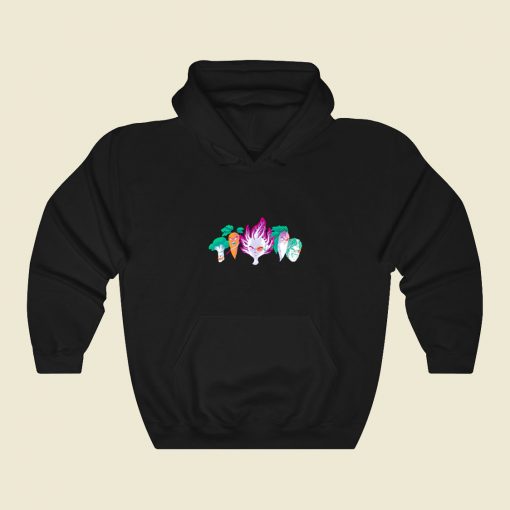 Space Veggie Warriors Funny Graphic Hoodie