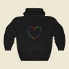 Sparkle Rainbow Heart Silhouette Funny Graphic Hoodie