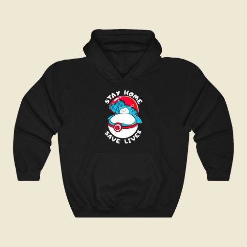 Stay Home Snorlax Funny Graphic Hoodie