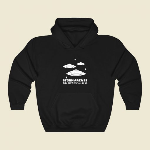 Storm Area 51 Funny Graphic Hoodie