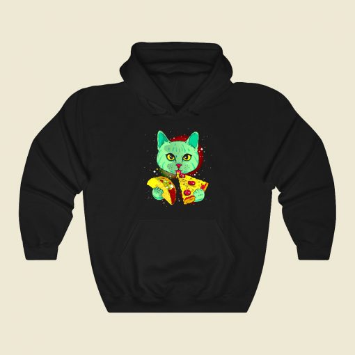 Taco Pizza Cat Funny Graphic Hoodie