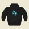 Teacher Blue Fire Funny Graphic Hoodie