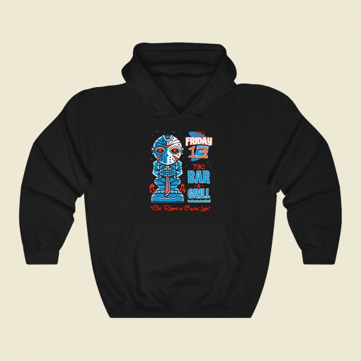 Tgi Friday 13th Tiki Bar Horror Movie Surf Funny Graphic Hoodie