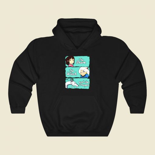 The Brave The Witch And The Dragon Funny Graphic Hoodie