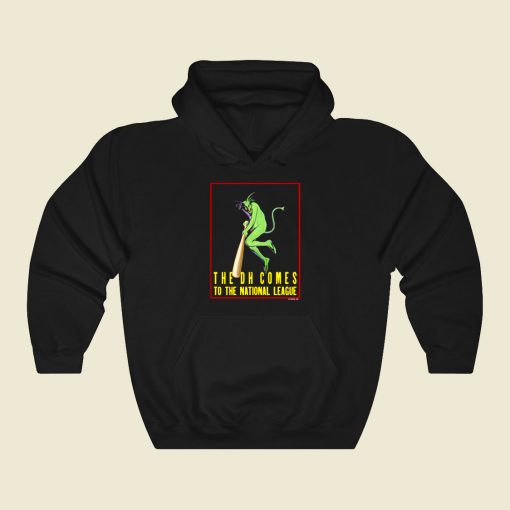 The Devil In The Dh Baseballs Designated Hitter Funny Graphic Hoodie