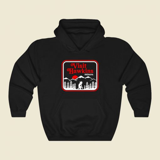 Visit Hawkins Retro Funny Graphic Hoodie