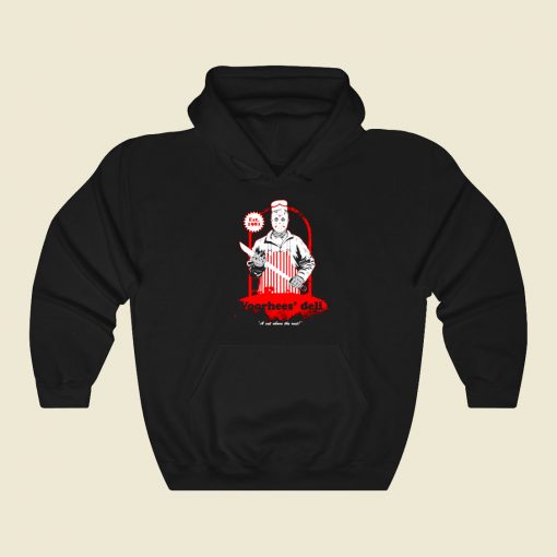 Voorhees Deli Funny Graphic Hoodie