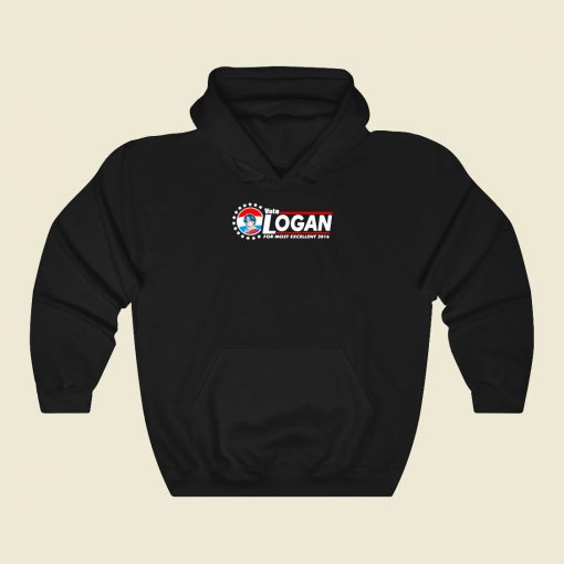 Vote Logan Funny Graphic Hoodie