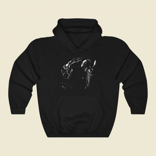 Xenomorph Funny Graphic Hoodie